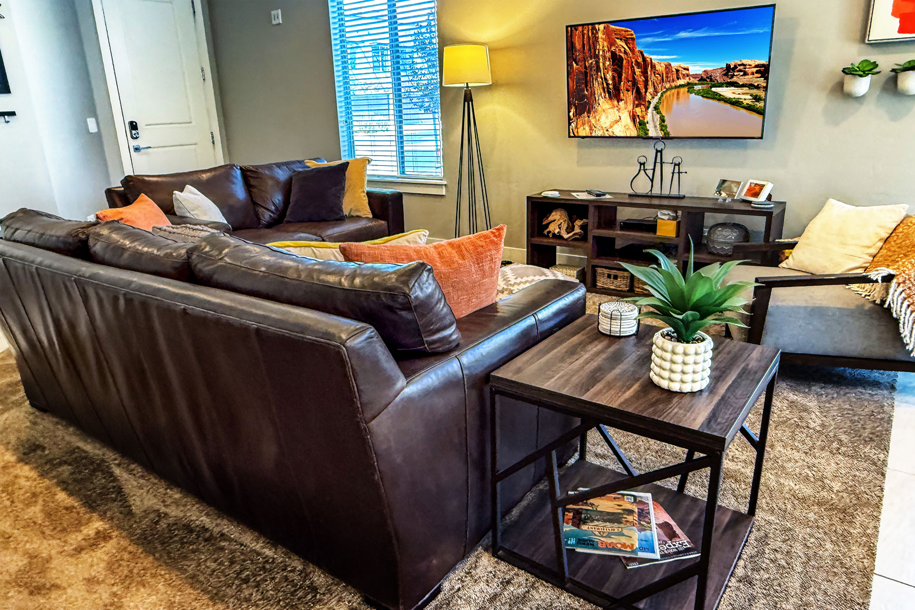Designed for winding down after a full day outdoors—this comfortable living room is a great place to kick back with a movie, a game, and enjoy the company of your family and friends.